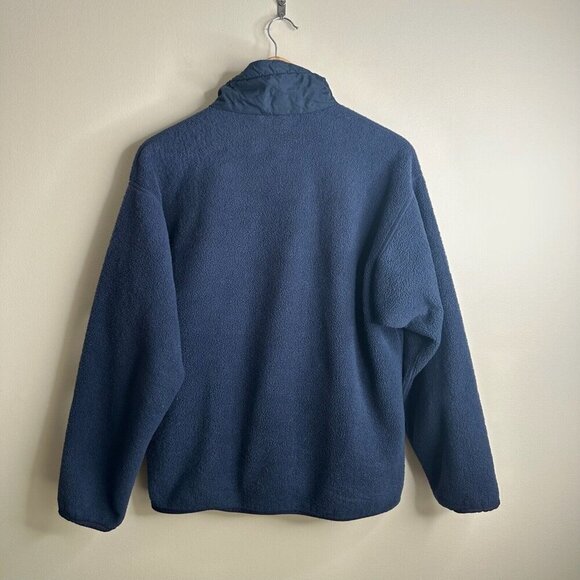 Vintage Patagonia Synchilla Jacket Deep Pile Fleece Womens M Navy Blue Made USA - Picture 8 of 11